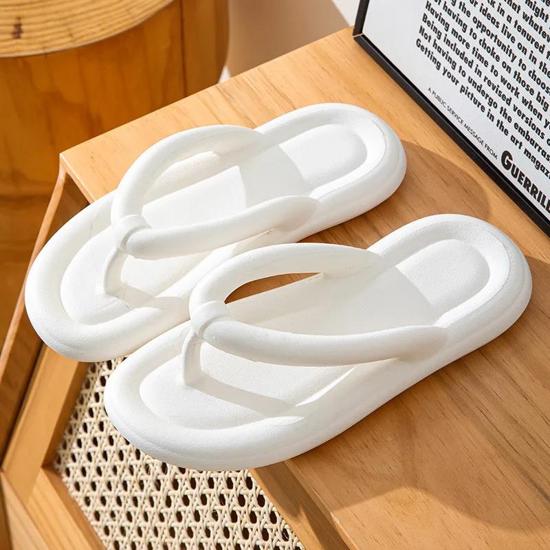 Новые летние женские шлепанцы для бассейна из ЭВА, мягкие и нескользящие, карамельного цвета, с обрезанными носками