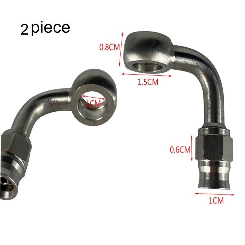 1pc Motorcycle Hydraulic Brake Hose Stainless Steel Rotary Oil Pipeline Joint Auto Banjo Fitting Oil Line Adaptor Universal