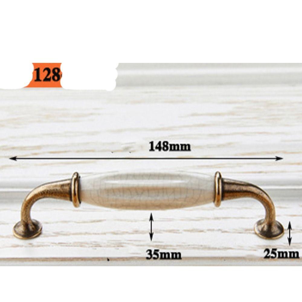 Керамические ручки для шкафа из цинкового сплава Антикварная бронза Дизайн с трещинами Ручка для двери гардероба Белые Винтажные ручки для ящиков Дверца шкафа