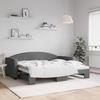 VidaXL Daybed with Pull-out Bed Dark Grey 90x190 Cm Fabric 3197199