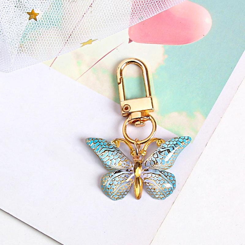 1 шт. Сплав Брелок Шарм Брелок Сумка Женский Подарок Брелок Бабочка Рюкзак Многоцветный