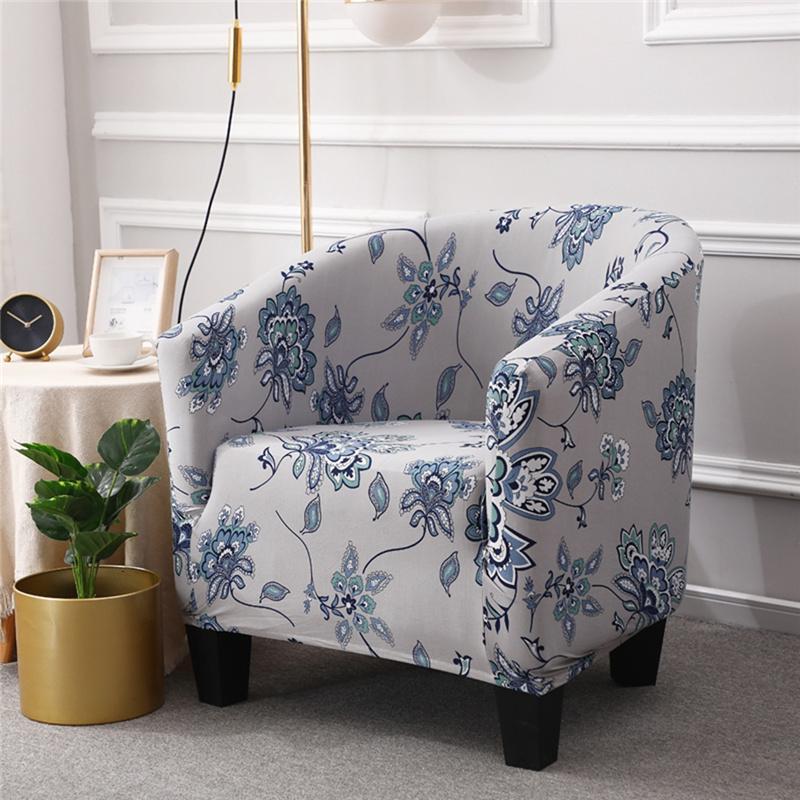 1 шт. Эластичный чехол на клубное кресло с принтом, моющийся чехол на кресло-бочку, чехол для кресла для отдыха, для кофейни, гостиной, офиса