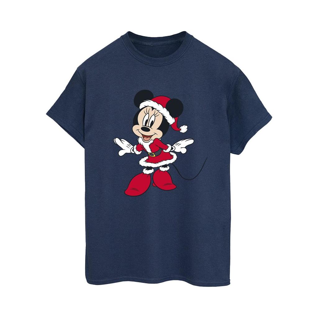 Disney Womens/Ladies Minnie Mouse Christmas Boyfriend T-Shirt