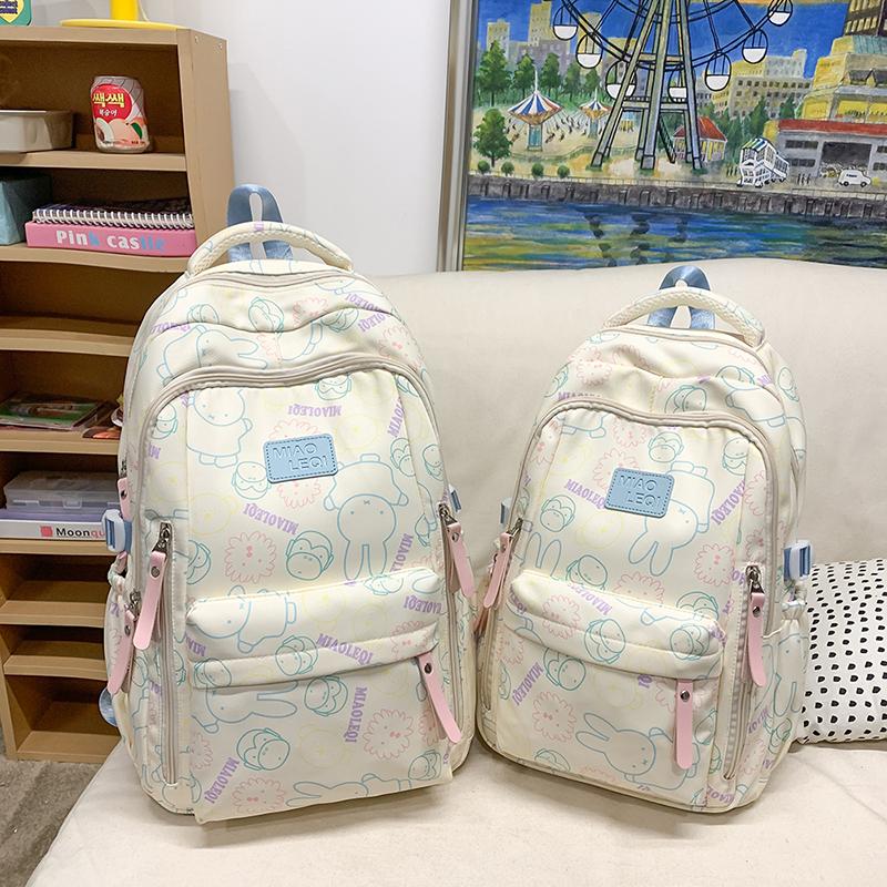 Школьная сумка женская мультяшный принт дорожный рюкзак большой емкости рюкзак для студентов