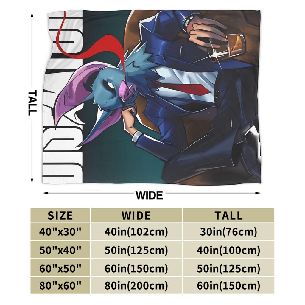 Warm Blanket Kids Travel Dispatch Game Character Fanart Inspired Throw Blanket Flannel Bedspread For Couch Chair Sofa Bed Cover