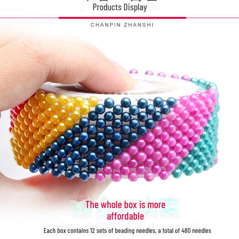 Круглые перламутровые швейные булавки разных цветов с круглым держателем