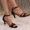 Fashion Women High Heels Sandals Summer Fashion Party Shoes for Women Comfortable Open Toed Thin Heels Sandals Designer Luxury Sandals