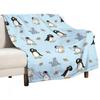 Noot Pingu and Friends Throw Blanket Soft Plush Plaid Cute Blanket Plaid Summer Blanket