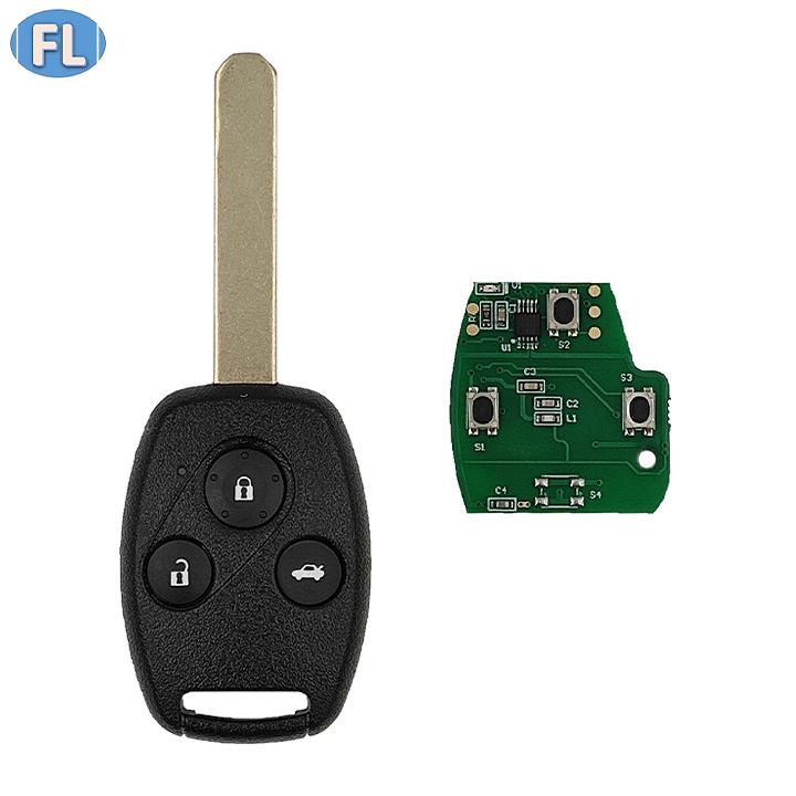 Honda 2.3 Straight Handle 3-Button Remote Control 433MHz