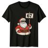 Cool Santa With Six Seven 67 Sign 67th Birthday Unisexs Unisexs Graphic Tee Gift