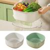 Кухонный набор дуршлагов, многофункциональная миска для мытья и сито, двухслойная сливная ванна, корзина для мытья фруктов и овощей