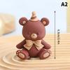 Коричневый Медведь-Бантик, кукла, украшение на торт, шар из пеноматериала цвета земли, украшения для торта «С днем рождения», товары для вечеринок по случаю рождения ребенка, свадебные принадлежности