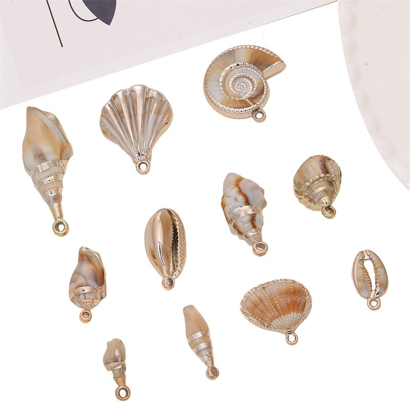 Акриловые подвески в виде ракушек, сделай сам, браслет, ожерелье, серьги, ювелирные аксессуары