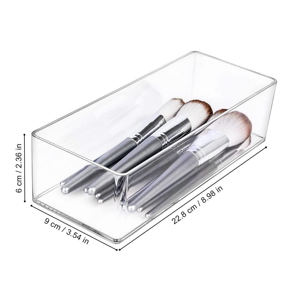 Clear Makeup Organizer for Drawer, Makeup Storage Box Drawer Divider for Vanity, Countertop, Bathroom, Kitchen Cabinet