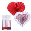 Elegant Heart Shaped Paper Fan Flowers For Creative Proposal Decoration Supplies