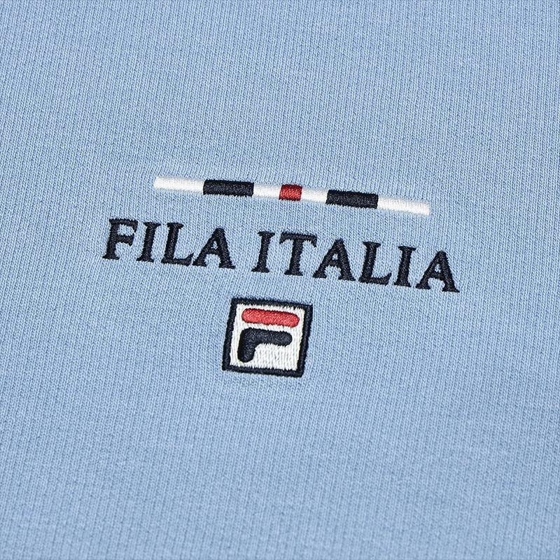Fila Наследие Мода Классический Простой Удобный Повседневный Универсальный Трикотажный Свитшот с Круглым Вырезом Мужской свитшот Небесно-голубой F11M548217FBU