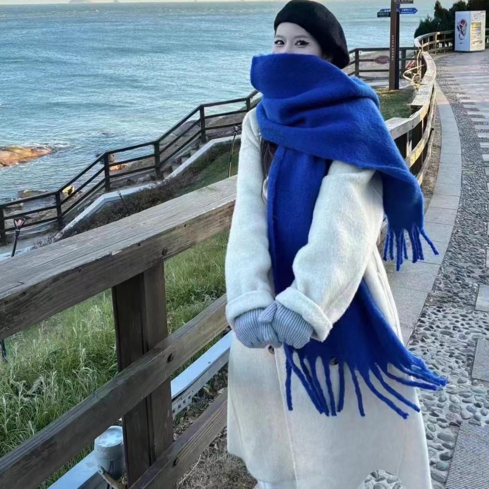 Faux Cashmere Plaid Scarf for Women – Warm Long Shawl Wrap for Fall and Winter