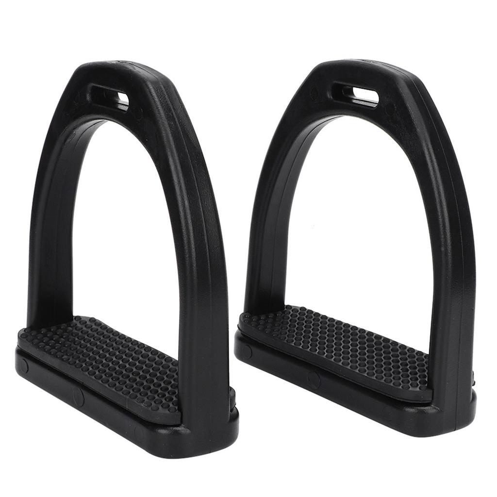 2 Pcs High Strength Plastics Stirrups with Black Non-slip Rubber Pad Horse Tool Accessories(large )