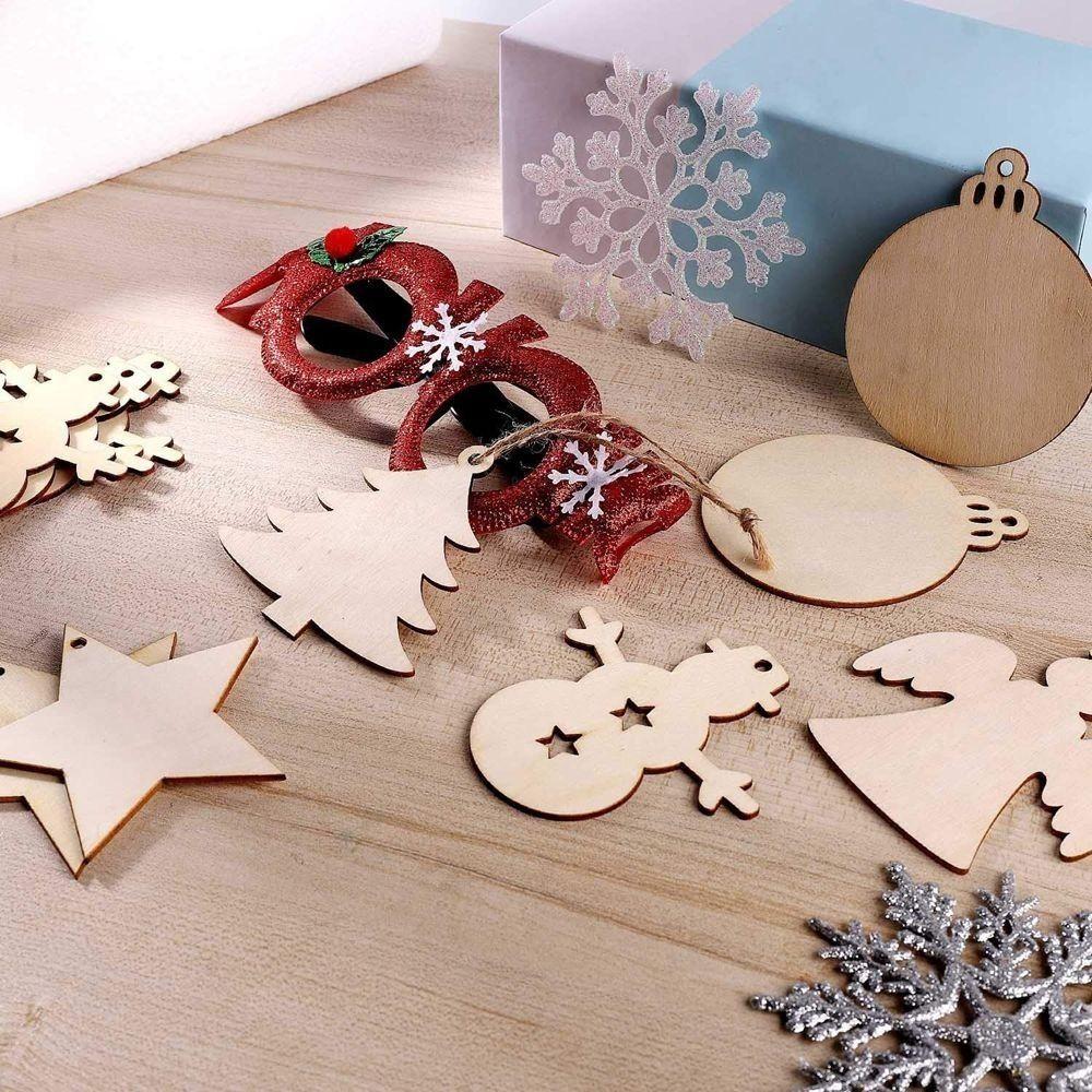Tree Ornaments DIY Crafts Christmas Decorations Wooden Slices Wooden Tags Christmas Tree Pendant