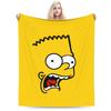 S-Simpsons Cartoon Background Throw Blanket Comfortable Novelty Blankets For Sofa Home Travel Office Flannel Bedspread Bed Cover