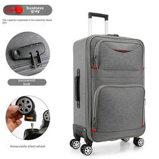 «Чемодан на колесах большой вместимости из ткани Оксфорд с универсальными колесами и замком с паролем для мужчин и женщин»
