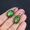 Green Copper Turquoise Earrings, Copper Electroformed Gemstone Jewelry, Handmade Earrings Amazing Jewelry, Gift For Her