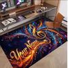 Music General Theme Soft Crystal Velvet Rug Custom Name & Text Print Non Slip Floor Rug for Bedroom Living Room