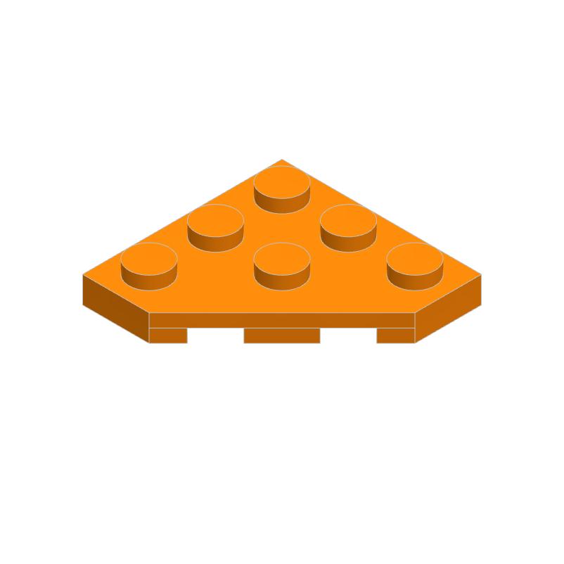 10 шт. 2450 Совместимый Набор Строительных Блоков MOC - Пластина 3x3 Угловая Обрезанная Доска DIY Сборка Образовательная Игрушка для Детей Подарок