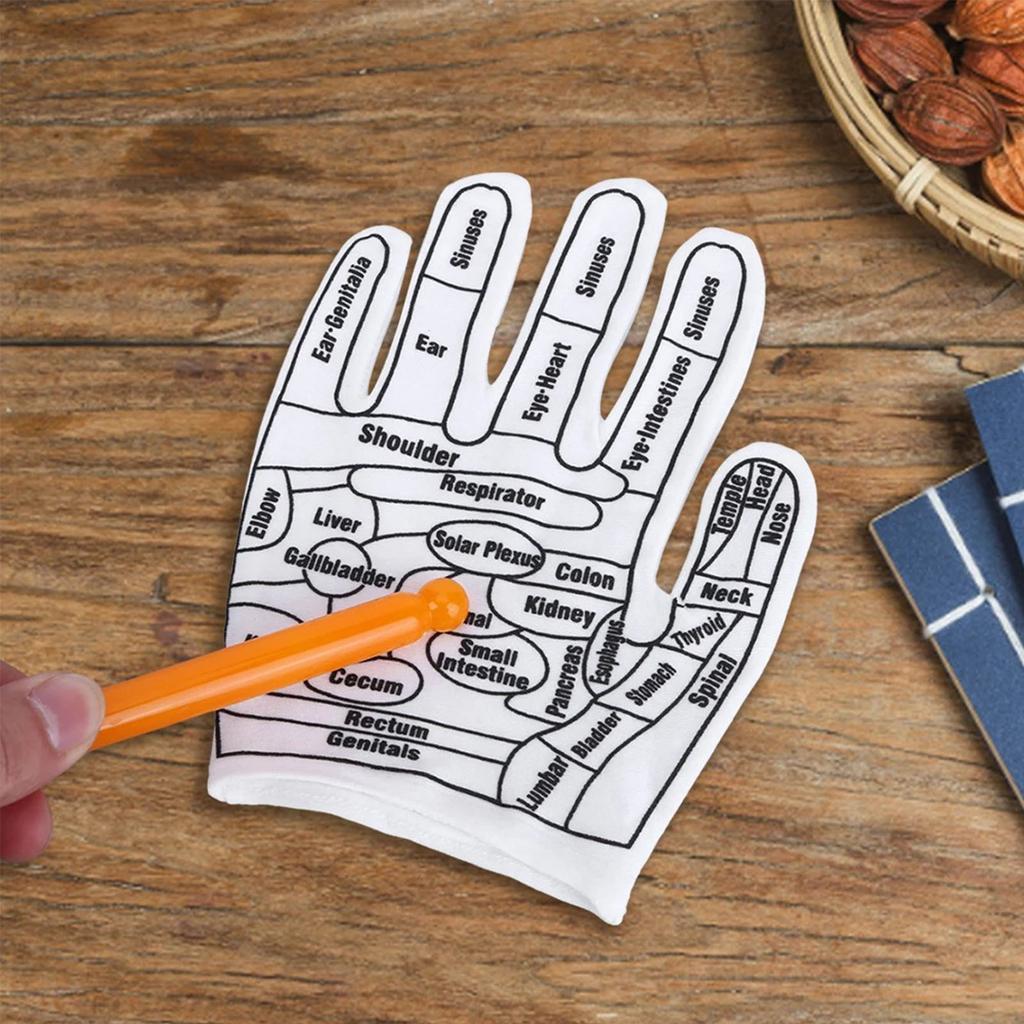 Перчатки для акупрессуры и рефлексологии для спа-процедур для рук, инструмент для акупрессуры для массажа рук, многоразовые варежки для домашней спа-терапии для рук