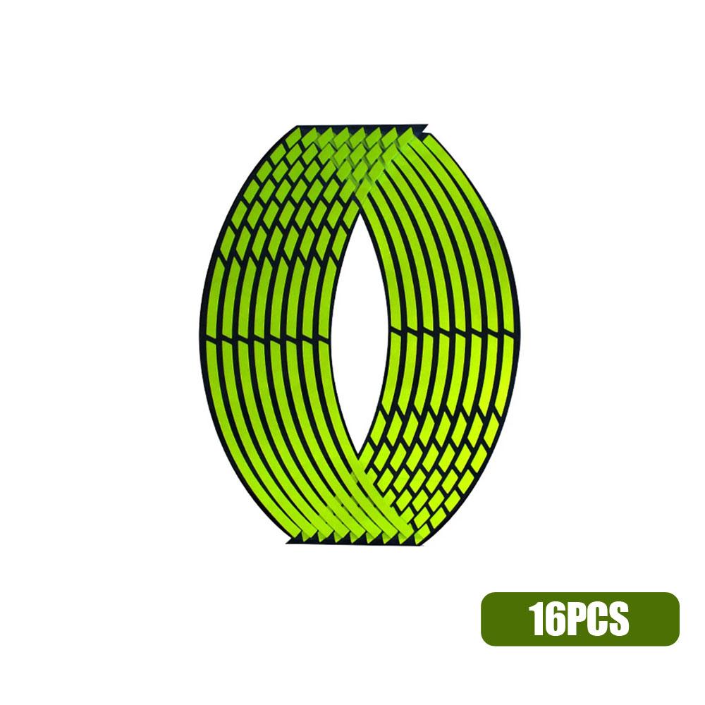 Универсальная наклейка для мотоцикла, обод колеса, светоотражающие полосы, декоративная полоса, автомобиль, велосипед, мотоцикл, велосипед, флуоресцентная зеленая отделка