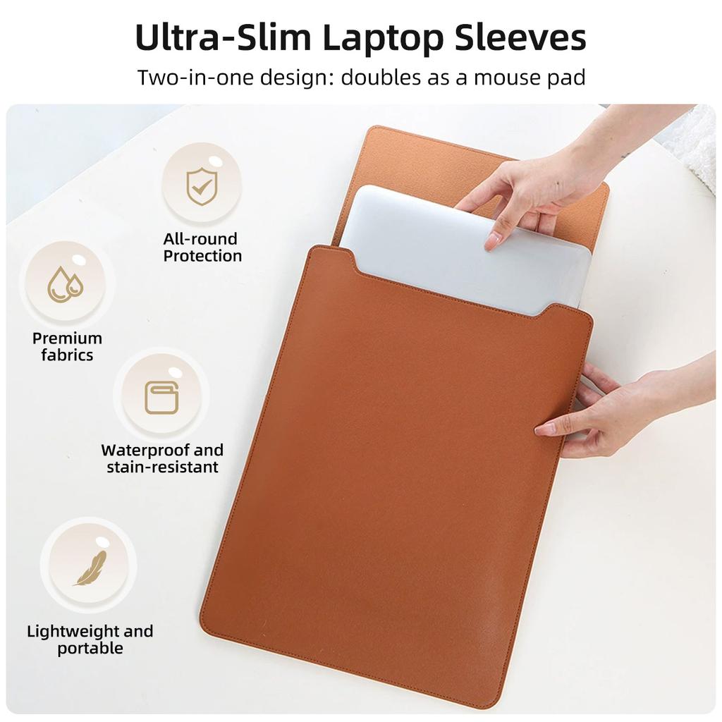 13-16 Inch Laptop Sleeve Bag Case for Macbook Huawei Lenovo PU Computer Bag with Soft Lining for 13 14 15 16 Inch Laptops