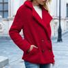 Plush Jacket, Lapel, Loose Fit, Woolen Sweater, Women's Casual Jacket