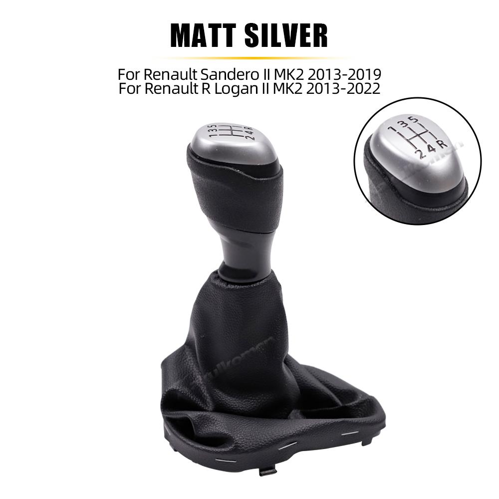 969356242r Manual 5 6 Speed Gear Shift Knob With Dust Cover Leather Gaiter Boot For Renault R Logan II 13-22 Sandero II 13-19