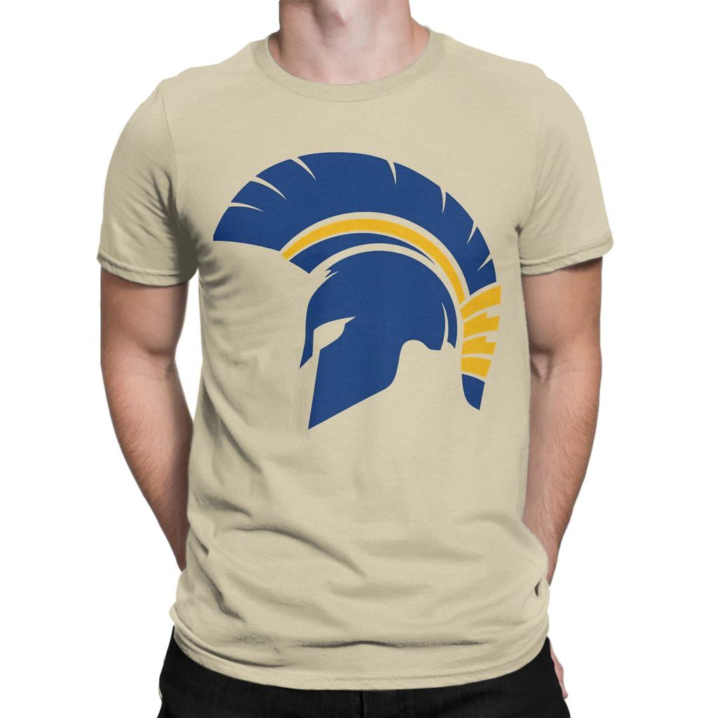 Spartan Helmet Warrior Navy Gold Military Warrior Emblem Novelty 100 Cotton Tshirt Spartan Tees Tops For Unisex