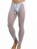 Maeau Sheer Mesh Long Thin Long 3D Gray Size L Men's Tights, Pants, Comfortable, Breathable, Underwear, Sleeves, See-Through, Quick-Drying, Stitching,