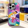 R-Rugrat Chuckie A-AngelicaS For iPhone17,16,15,14,13,12,11,Pro,Max,Plus,E,Air,Mini Anti Fall Black Matte Hard Bumper Phone Case