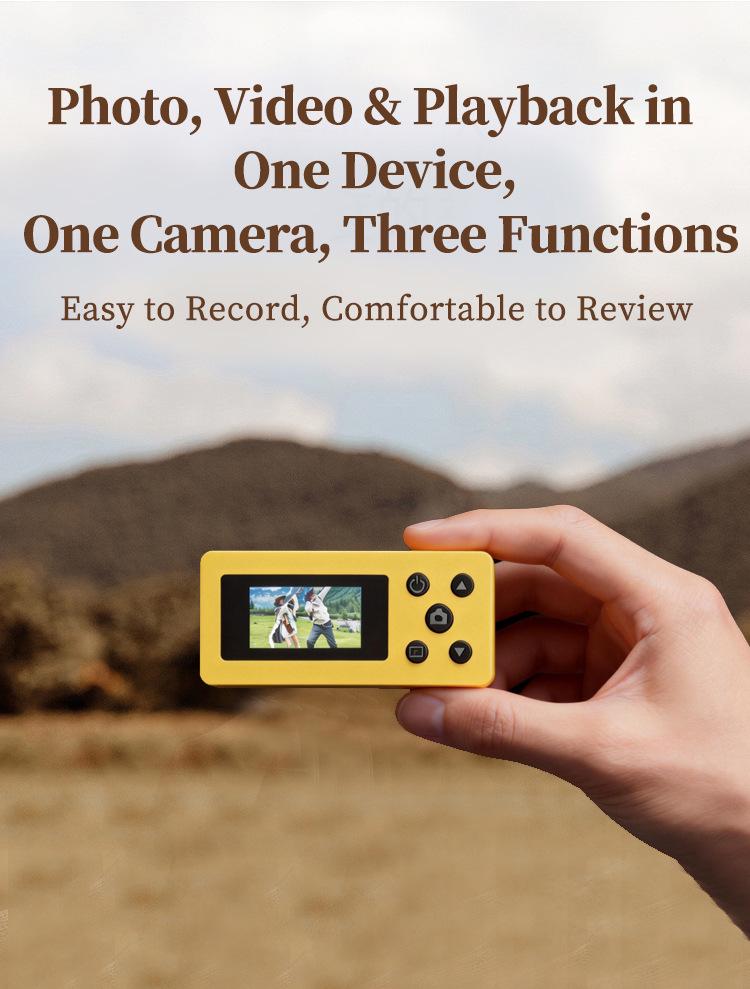 Retro Pendant Mini DSLR Thumb Camera - HD Photo & Video Recorder