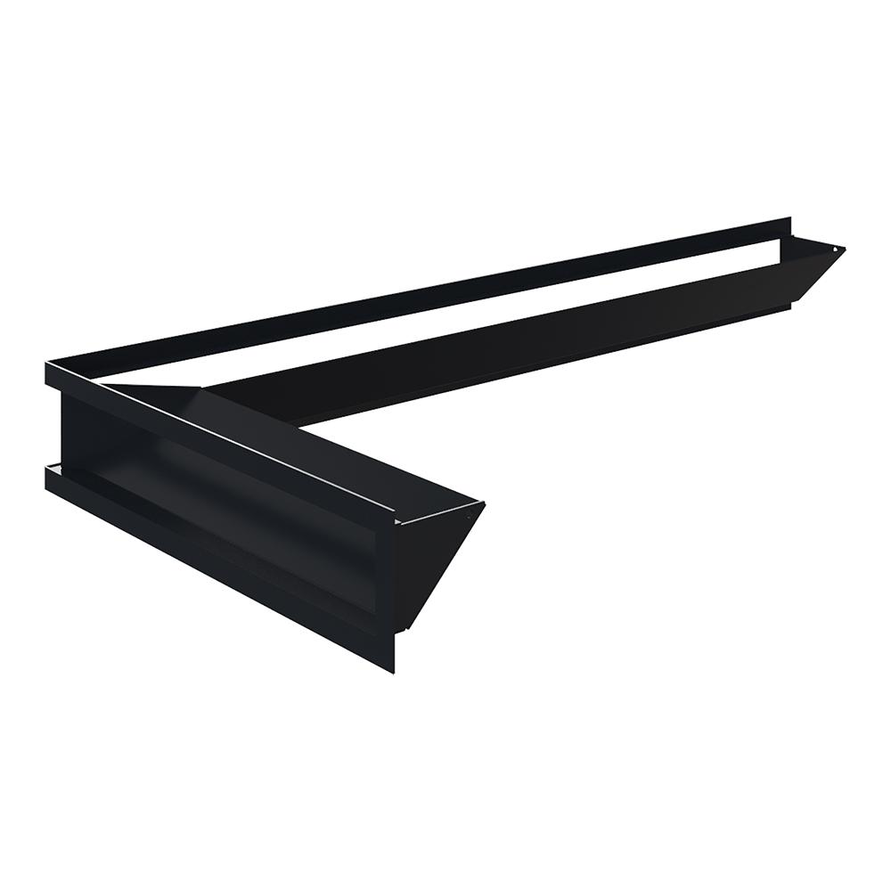 Вентиляционная крышка LUFT угловая левая 80x40x9 графит Slim