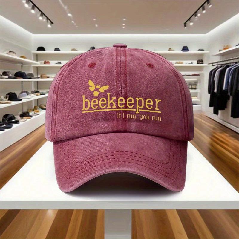 pc Beekeeper If I Run You Run Cap with Bee Beehive Design Adjustable Unisex for Unisex Women Outdoor Beekeeping Hat Nov