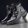 Vintage Men Boots  New Autumn Winter Shoes High Quality Men'S Leather Boots Side Zipper Men'S Ankle Boots Large Size
