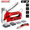 WISEUP 4 в 1 пистолет для ногтей DIY мебельный степлер степлер для обивки степлер с 600 скобами домашний декор столярные инструменты