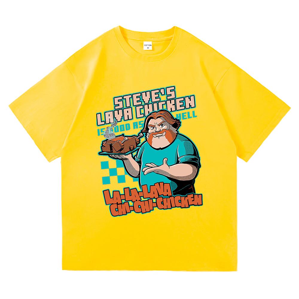 Funny Steve's Lava Chicken T Shirt 2025 Fashion Men/women Clothing Harajuku High Quality Tops Cotton Clothes Days Gifts Tshirts