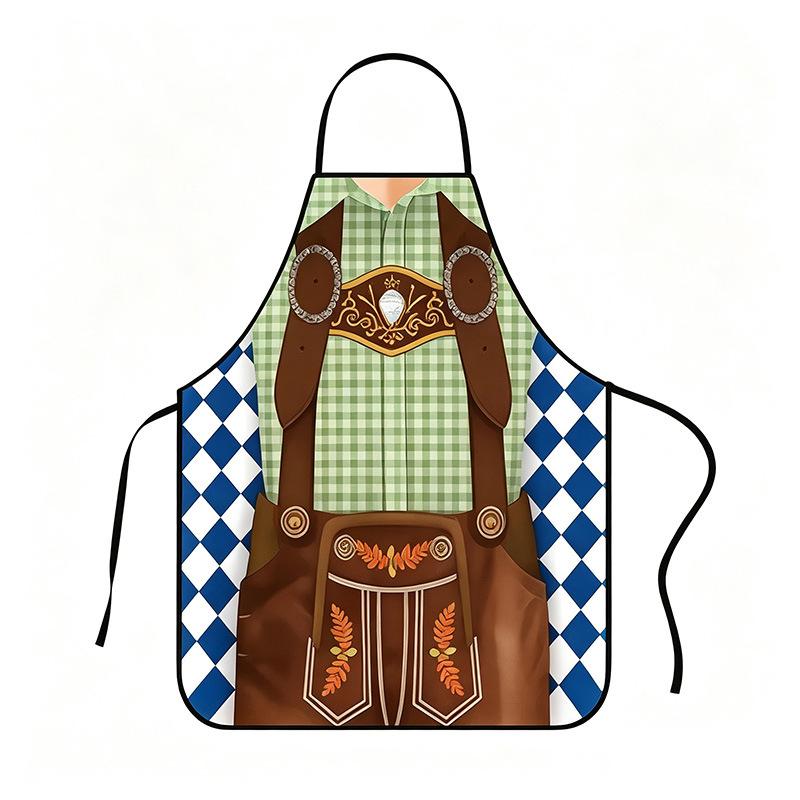 Munich Beer Festival Decorative Apron - German Beer Festival Wacky Character Cosplay Apron with Waterproof Workwear