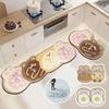 Мультяшный противоскользящий коврик для кухни, входная дверь, моющиеся дверные коврики, гостиничные коврики для гостиной, ванной комнаты, украшения дома, коврики