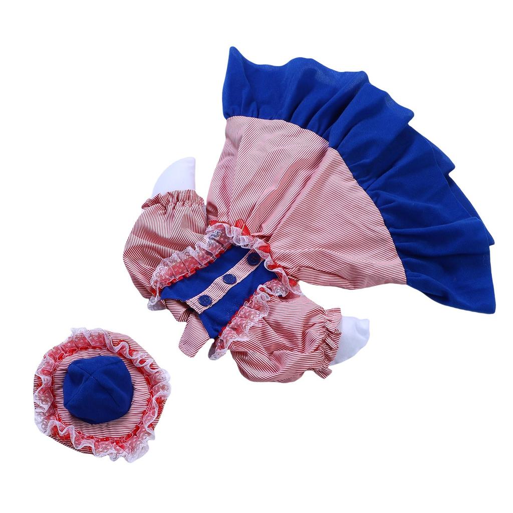 Porch Goose Outfit Lovely Goose Statue Dress Hat Costume Set for Outdoor Patio Yard Lawn Garden Decor Blue Red