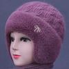 Шляпы для женщин среднего и пожилого возраста на осень и зиму Мама с бархатной теплой вязаной шерстяной шапкой Старая леди бабушка надвинутая хлопковая шапка