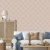 Checkerboard Wallpaper Beige, White and Orange for Living Room and Bedroom 50x1000