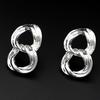 Серьги-пусеты из сплава с 8-образной намоткой, простые, с индивидуальностью и высококлассные женские серьги