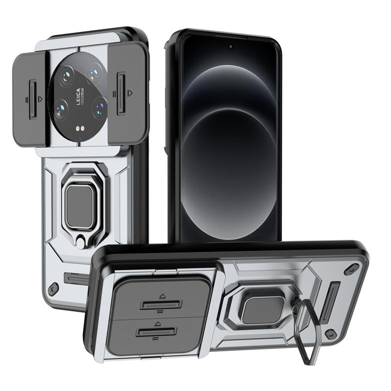 Для чехла Xiaomi 14 Ultra Роскошный автомобильный магнитный держатель Бронированная задняя крышка Для Xiomi14 Xiaomi Mi14 Mi 14 Ultra 5G 2024 Чехлы для телефонов