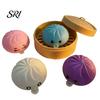 Squeeze Fidget Toy 1/3/5Pcs Bubble Blowing Cartoon Dumpling Stress Relief Steamed Bun Soft Stretchy Dough Ball